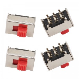 interruptor de deslizamiento SS32F07 dos-Interruptor de deslizamiento de posición, tres-encabezar-fuera del lado-posición dos-Posición Slide Micro Mini Interruptor electrónico